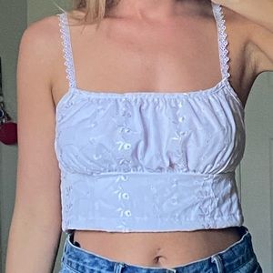 White crop top